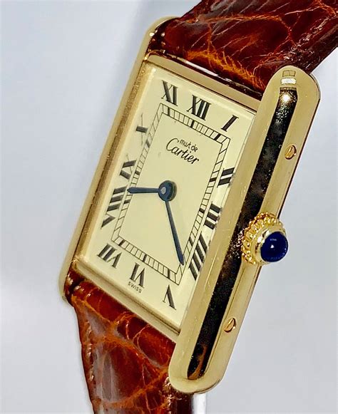 cartier vermeil watch|cartier 925 argent watch price.